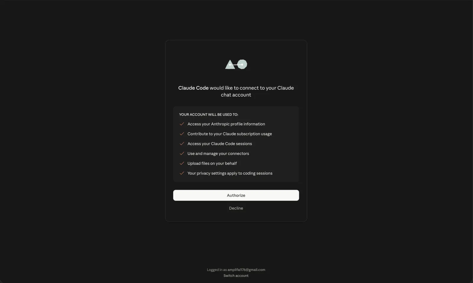 Browser authorization screen: Claude Code requesting to connect to your Claude account